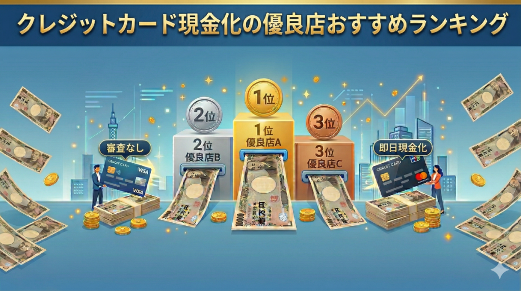 クレジットカード現金化の優良店おすすめランキング